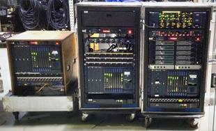 Clear-Com communications racks at the US Presidential debate