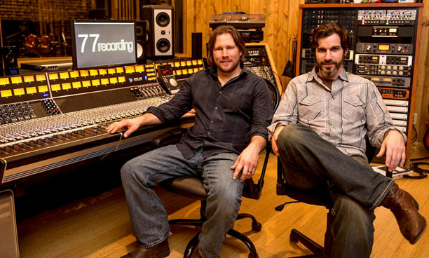 77 Recording owner, Brett Mulzer, with Jimmy Dulin