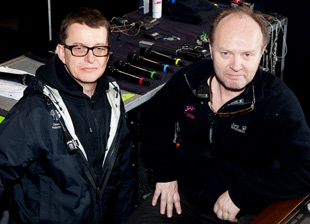 Madden, FOH engineer for Pink, with Horst Hartmann, monitors