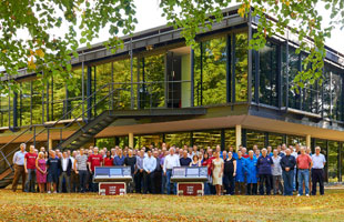 SSL staff with first production Live consoles