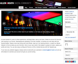 Allen & Heath community home page