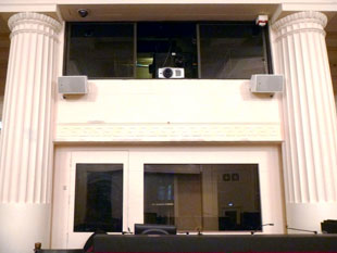 Two 8XTi boxes reinforce the rear left and right channel audio James Simpson Theater