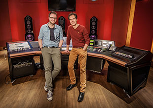 The mastering team: Pier Durk Hogenterp and Sander van der Heide Wisseloord mastering team