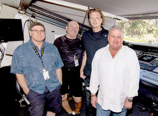 Kevin Wapner, Michael ‘Shep’ Sheppard, Fred Vogler and Paul Geller Hollywood Bowl Engineers