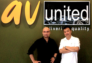 DPA's Ken Kimura and AV United MD Chin Foo Heng DPA Microphones