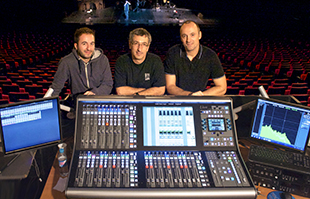Thomas Guardenti, Laurent Maury and Sylvain Demay with SSL Live L500