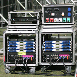 Powersoft amplifier racks at the League of Legends finals League of Legends