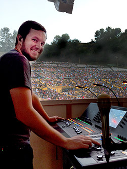 Steve Weall mixing at the Hollywood Bowl Steve Weall