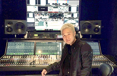 NHK's Kazutaka Noda in the new US OB truck Kazutaka Noda