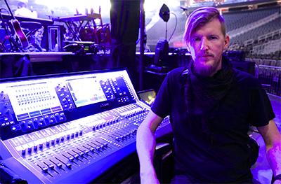 Monitor engineer Josh Kaylor