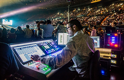 Dani Munoz at the SSL Live L300 console