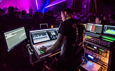 Charlie Izzo at the SSL L300 console 