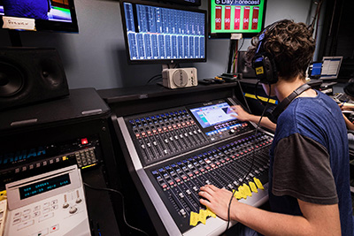 Calrec Brio mixing at Full Sail University