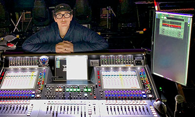 FOH engineer Shane Bardiau