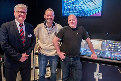 Yamaha Scandinavia's Tomas Nylen with Morten Egil Paulsen and Harald Hole
