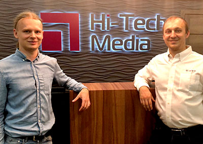 Pavel Shemiakin and Hi-Tech Media Head of Audio, Andre Kogtev