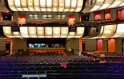 Big House auditorium with sound control room