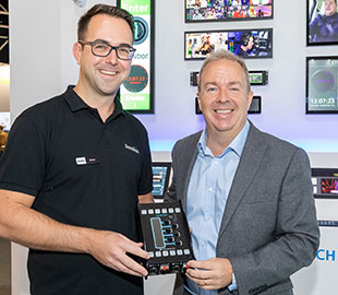 Densitron MD Simon Jones and Sonifex CEO Marcus Brooke