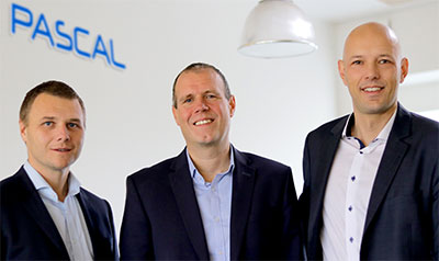Pascal CFO Gorm Eichenberger, COO Gustaf Høskuldsson and CEO Lars Rosenkvist Fenger