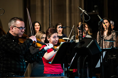 Session shot from Trinity Wall St recording