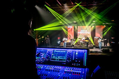 A&H dLive at FOH for British Music Embassy sessions