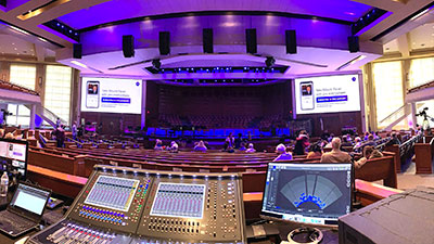 DiGiCo SD12 console and L-ISA Controller at FOH