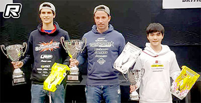 Michal Orlowski (2nd place) Marc Rheinard (champion) and Yoshiyasu Yanagisawa (third place)
