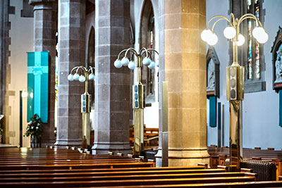 d&b 24C columns installed in St Eugene’s Cathedral