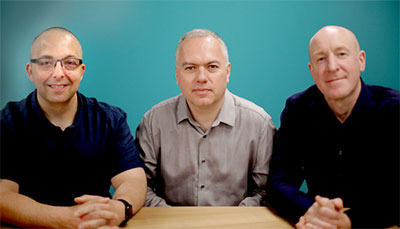 Audiologic Managing Director Andy Lewis, Owner/Founder Simon Stoll and Owner/Financial Director Matt Boland