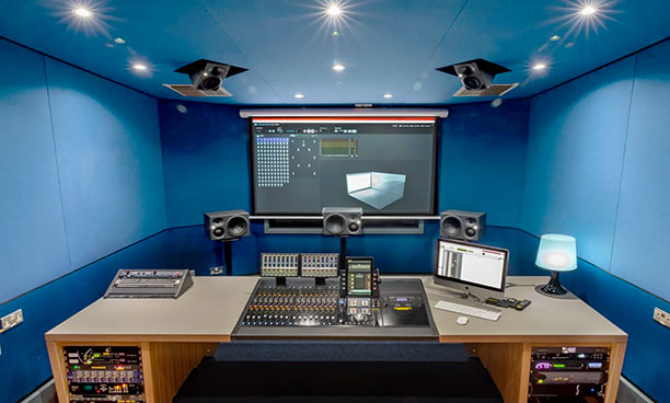 LIPA’s 7.1.4 Atmos Home Entertainment studio with Neumann monitors