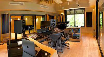 Guy Laliberte’s Island Studio control room