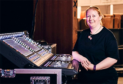 Sound Engineer Kimberly Watson photographed at Birmingham Symphony Hall