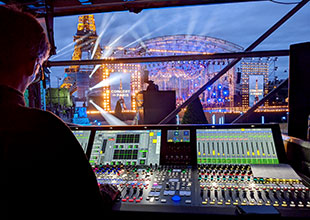 Lawo FOH set-up for 2020's Concert de Paris 