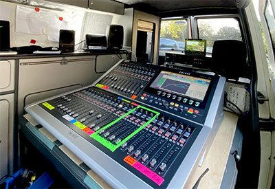 Calrec Brio console for Captain Tom broadcast