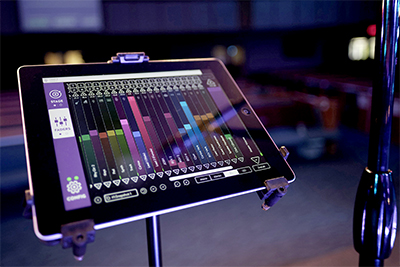 Each musician and vocalist has a dedicated iPad running Klang:app managing their monitor mix