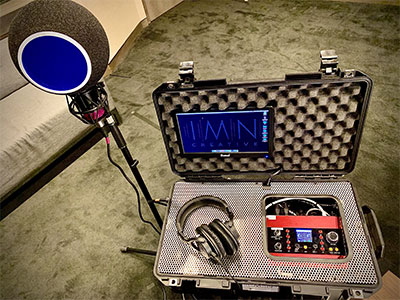 IMN Creative’s remote ADR rig centered on a Focusrite RedNet X2P Dante-networked audio interface