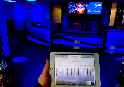  iPad Mini running A&H Custom Control at the Armagh Planetarium