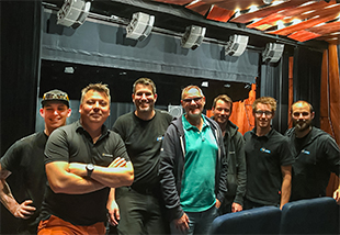 Tim Vermeer (Pansound), Martin Rode (L-Acoustics), Martin Rieder (Pansound), Rupert Pichler (Pansound), Martin Wurmnest (L-Acoustics), Tom Erlinger (Pansound), and Flo Pichler (Pansound)