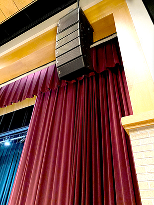 Falls Area Performing Arts Center (PAC) with Martin Audio’s new scalable resolution Wavefront Precision Mini (WPM) line array.