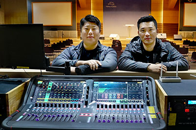 Good Shepherd Church Audio Team Assistant Manager Ji Hyeon-seok and Team Leader, Kim Hyun-seok 