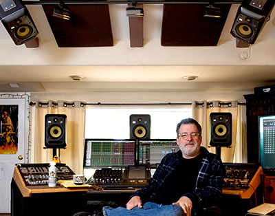 Dave Way with new KRK Dolby Atmos monitoring