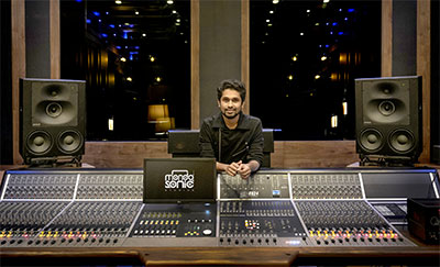 Varun Krrishna in the Mondosonic control room