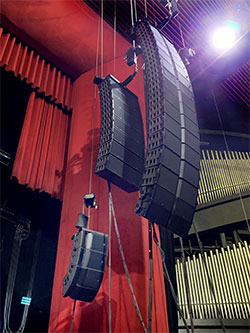 L-Acoustics K1/K2 main hangs and A15 monitor side fills