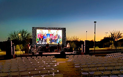 Pre-show soundcheck at the CCV's Verrado campus using A15/KS21