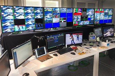 Broadcast Control Multiviewer Wall