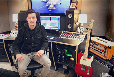 Gareth Nuttall with his Neve 1073OPX