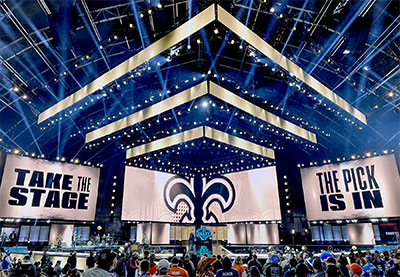 L-Acoustics K2-based loudspeaker system at the NFL Draft in Cleveland