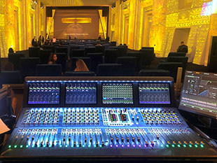 NMEC Museum orchestral hall, two hangs of L-Acoustics K2 with KS28 subs