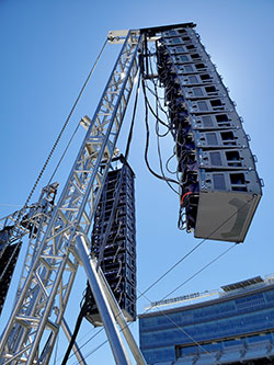 PA deployment for the graduation ceremony (Pic: RMB Audio)