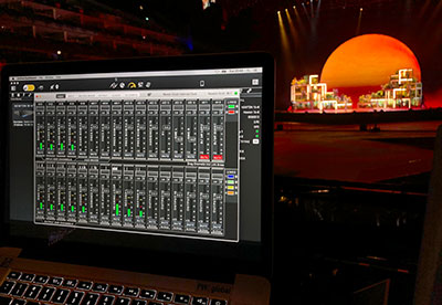 Newton Dashboard control software in use at the 2021 Brit Awards